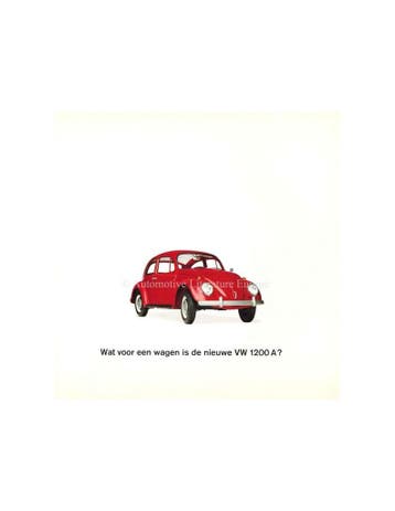 1965 VOLKSWAGEN KEVER 1200 A BROCHURE NEDERLANDS, Ophalen of Verzenden, Nieuw
