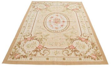 Tapis Aubusson élégant, tissé à la main, design intemporel, Nieuw