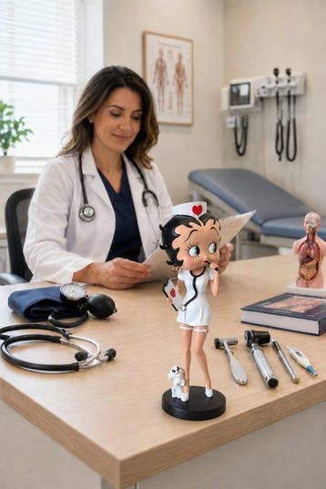 Statue, ***SEXY NURSE BETTY BOOP*** - 38.5 cm - résine de, Antiquités & Art