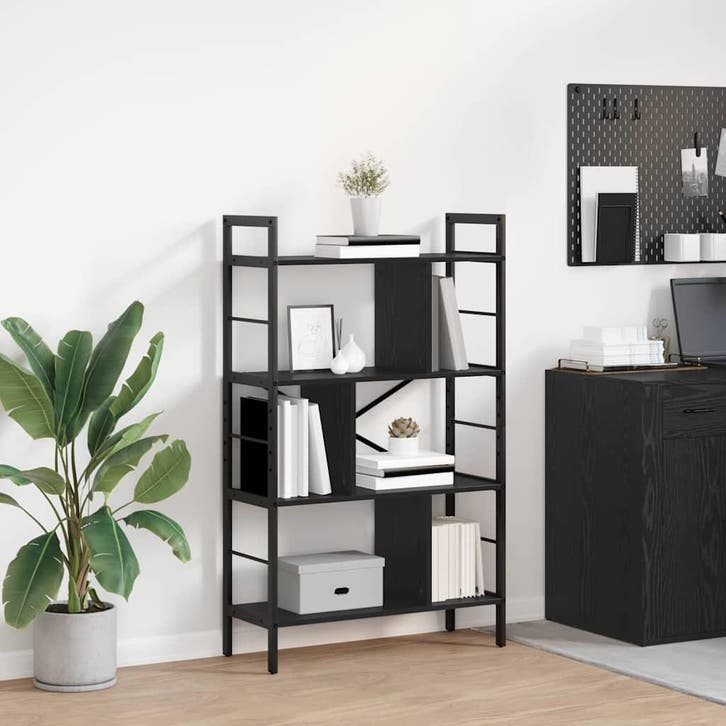 vidaXL Boekenplank 7-laags 75 x 30 x 123,5 cm Bewerkt hout, Huis en Inrichting, Kasten | Boekenkasten, Nieuw, Verzenden