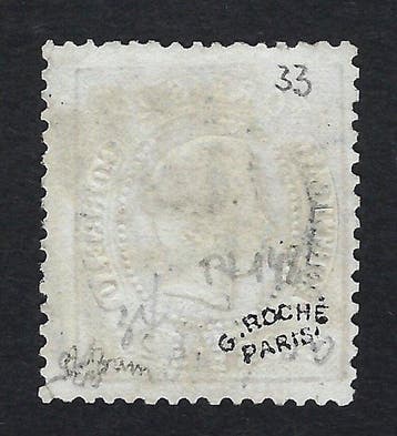 Portugal 1867/70 - D. Luis I. Fita curva 240r Lilas mauve -