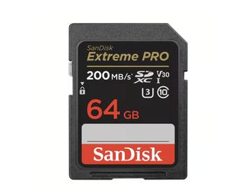 SanDisk 64GB SD Extreme Pro UHS-I U3 V30 200MB/s, Ophalen of Verzenden, SD