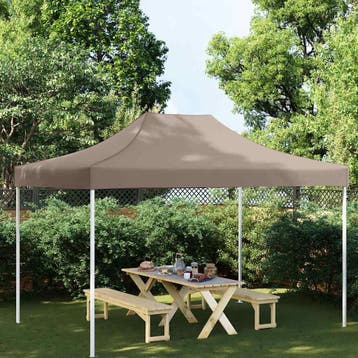 Partytentdak 4x3m Taupe | Tweede kansje | OP = OP, Tuin en Terras, Partytent, Minder dan 4 meter, Minder dan 5 meter, Zo goed als nieuw