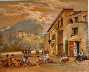 Scuola italiana (XIX), firmato G. Gigante - Scorcio