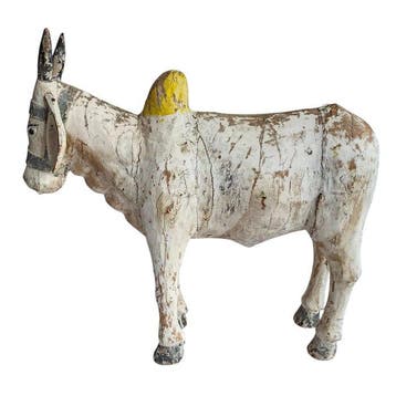 Grote Nandi heilige stier - 12,5 kg. - Hout, stuclaag / gips