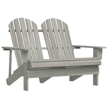vidaXL Tuinstoel 2-zits Adirondack massief vurenhout grijs, Verzenden, Nieuw
