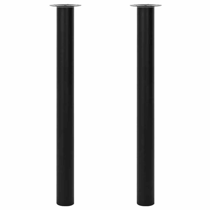 vidaXL Tafelpoten telescopisch 710-1100 mm zwart 2 st, Maison & Meubles, Pièces pour table, Envoi