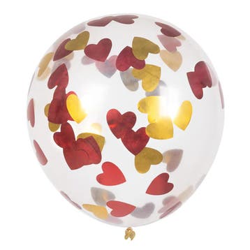 Hartjes Confetti Ballonnen 5st, Verzenden, Nieuw