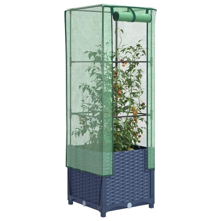 vidaXL Plantenbak verhoogd met kashoes 40x40x139 cm, Tuin en Terras, Bloempotten, Nieuw, Verzenden