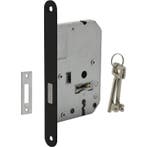 Woningbouw klavier kastslot zwart 55 mm - voor binnendeur..., Ophalen of Verzenden, Nieuw, Overige materialen, Slot