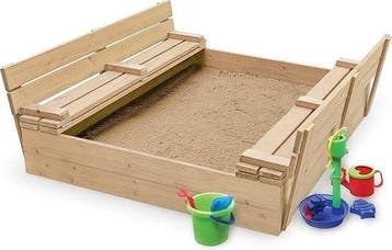 Houten Zandbak 120cm | Deksel Inbegrepen | Scherpe Prijs, 100 cm of meer, Vierkant, Nieuw, Ophalen of Verzenden