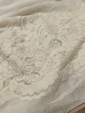 Zuivere zijde E 492 maat 4,50 × 1,40 m - Textiel - 450 cm -, Antiek en Kunst
