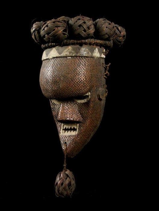 masker - Mukinka - Salampasu - DR Congo, Antiquités & Art, Art | Art non-occidental