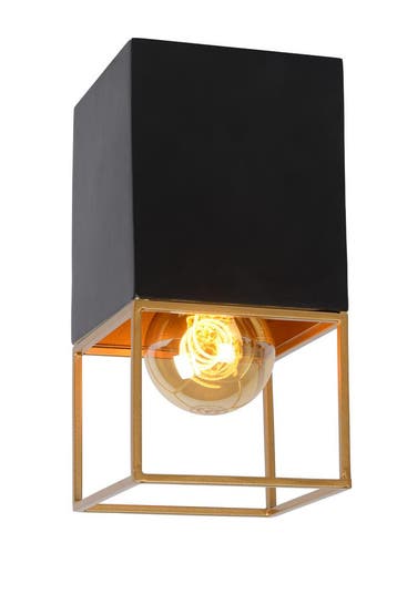 Lucide RIXT - Plafonnière - 1xE27 - Zwart, Verzenden, Nieuw