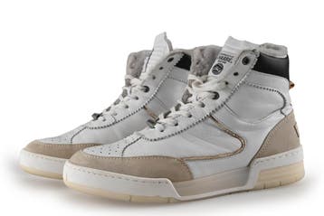 Shabbies Amsterdam Hoge sneakers in maat 41 Wit, Verzenden, Zo goed als nieuw, Sneakers, Wit