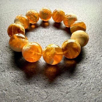 Exclusieve armband met Baltisch barnsteen kralen, 19 mm, 47, Verzamelen
