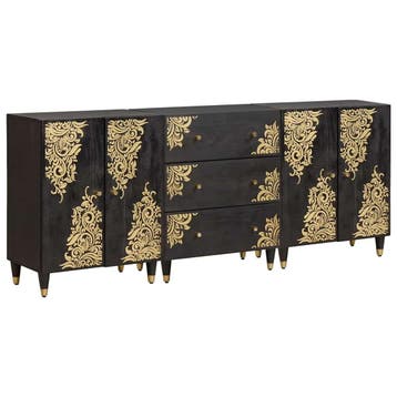 vidaXL Badkamerkast set 3 st 180 x 33 x 75 cm Massief Mango, Verzenden, Nieuw