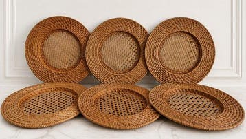 Flamant - Onderbord (6) - Bamboe, caning, wilgentenen,