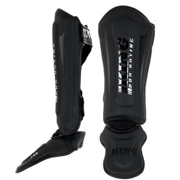 King Pro Boxing Scheenbeschermers KPB SG REVO 4 Zwart Zwart, Verzenden