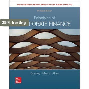 ISE Principles of Corporate Finance 9781260565553, Verzenden, Gelezen, Richard A. Brealey