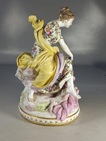 Samson - sculptuur, Vénus, Cupidon et les colombes - 22.2 cm