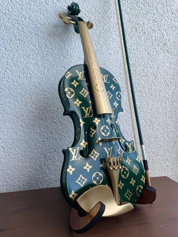 J.Reinhardt - Custom Louis Vuitton Violin - Emerald & Gold