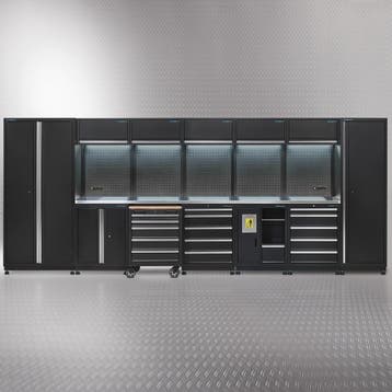 Datona Werkplaatsinrichting PREMIUM met RVS werkblad 500 cm, Ophalen of Verzenden