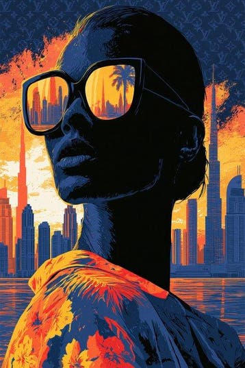 Iconica - Dubai Sunset Silhouette - unique 1/1 XXL (150 x