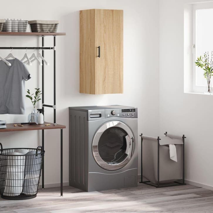 vidaXL Bovenkast 34,5x34x90 cm sonoma eikenkleurig, Maison & Meubles, Armoires | Dressoirs, Envoi