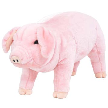 vidaXL Speelgoedvarken staand XXL pluche roze, Enfants & Bébés, Jouets | Peluches, Verzenden