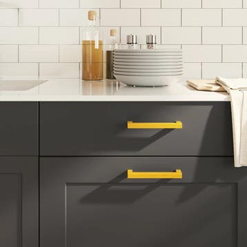 vidaXL Handvatten 10 st 128 mm roestvrij staal goudkleurig, Doe-het-zelf en Bouw, Hang- en Sluitwerk, Verzenden, Nieuw