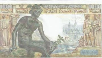 1 000 Francs France Fay 40/03 1000 Francs Deesse Demeter..., Verzenden, België