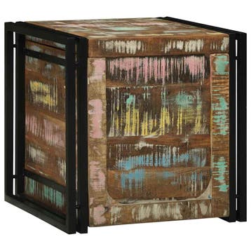 vidaXL Opbergbox Bruin en Zwart 50 x 50 x 50 cm, Verzenden, Nieuw