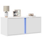 vidaXL Tv-wandmeubel met LED-verlichting 80x31x35 cm wit, Huis en Inrichting, Kasten |Televisiemeubels, Verzenden, Nieuw