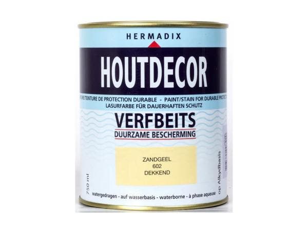 Veiling - 2x Hermadix verfbeits zandgeel 750ml Houtdecor, Bricolage & Construction, Peinture, Vernis & Laque