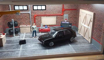 SD-modelcartuning 1:18 - Modelauto - XXL Garage / Werkplaats, Nieuw