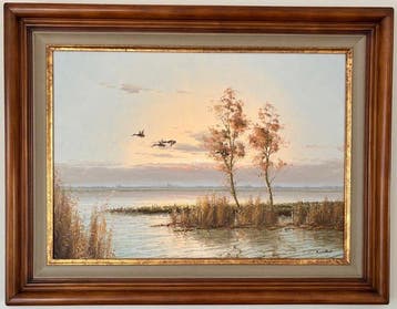 Gien Brouwer (1944-2023) - Herfst aan de Hollandse plassen