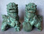 Set Foo Dogs 22 cm / 5 kg - Brons - Eind 20e eeuw, Antiek en Kunst