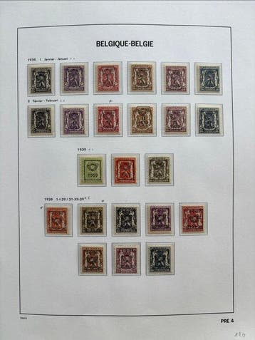 Belgique 1939/1996 - Collection presque complète de timbres