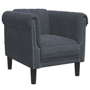 Fauteuil velours gris : -49% sur ce retour client, Verzenden, Nieuw