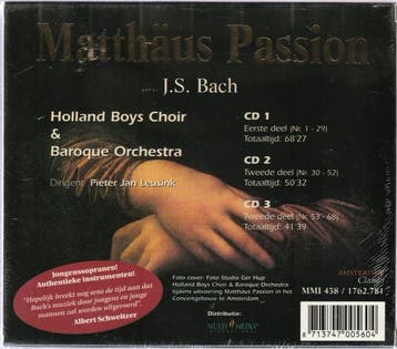 Johann Sebastian Bach - Holland Boys Choir, Baroque Orchestr, Verzenden, Gebruikt