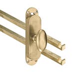 Kruk-espagnolet Ei ovaal messing antiek inclusief 2 stangen