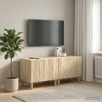 vidaXL Tv-meubel Sonoma Eiken Bewerkt hout, Verzenden, Nieuw
