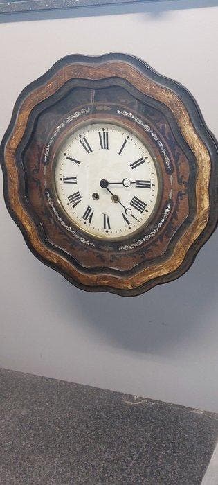 Wandklok - hout koper - 1910-1920