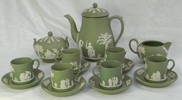 Service à thé (15) - Faïence - Wedgewood Jasperware SG