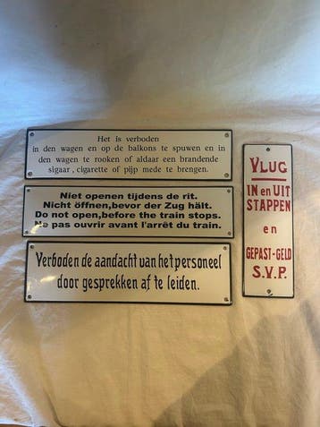 Emaille borden / trein - Emaille bord (4) - Emaille