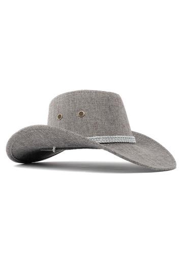 KIMU® Cowboyhoed Donkergrijs Flax Lichtgewicht Donkergrijze, Ophalen of Verzenden, Nieuw