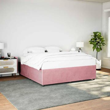 vidaXL Bedframe fluweel roze 180x200 cm, Verzenden