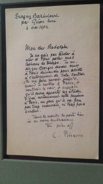 Camille PISSARRO Peintre - Lettre Camille Pissarro / Peintre