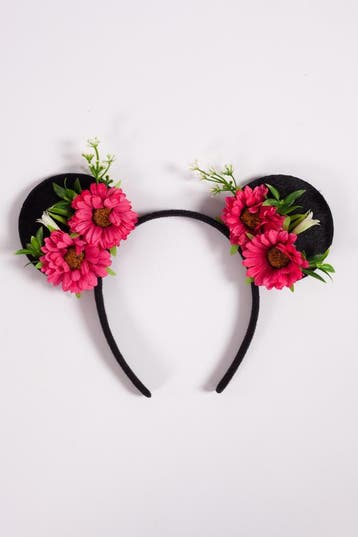 Haarband Mouse Oortjes Bloemetjes Roze Madeliefjes Minnie Ma, Kleding | Dames, Ophalen of Verzenden, Nieuw